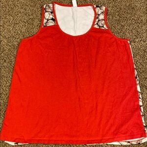 Baseball Sunshine & Rodeo Brand Size 2X Red Sleeveless Women's Baseball Tank Top